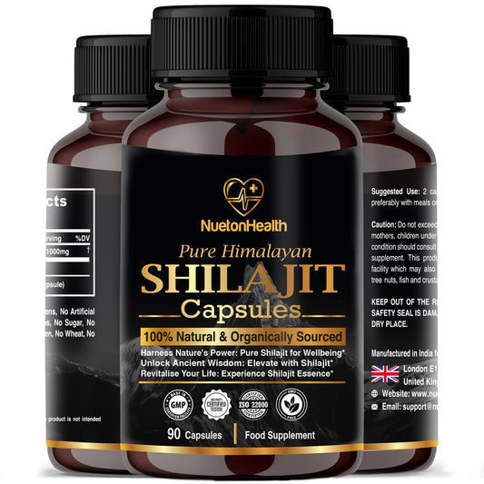 Organic Shilajit Capsules - Gold Grade 90 Vegan Capsules