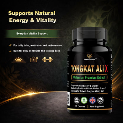 Tongkat Ali X - Malaysian 200:1 Root Extract - 1000mg - 60 Vegan Capsules