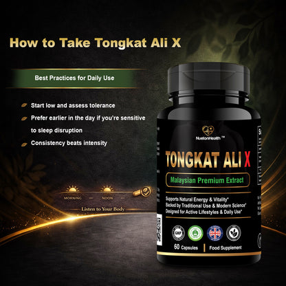 Tongkat Ali X - Malaysian 200:1 Root Extract - 1000mg - 60 Vegan Capsules