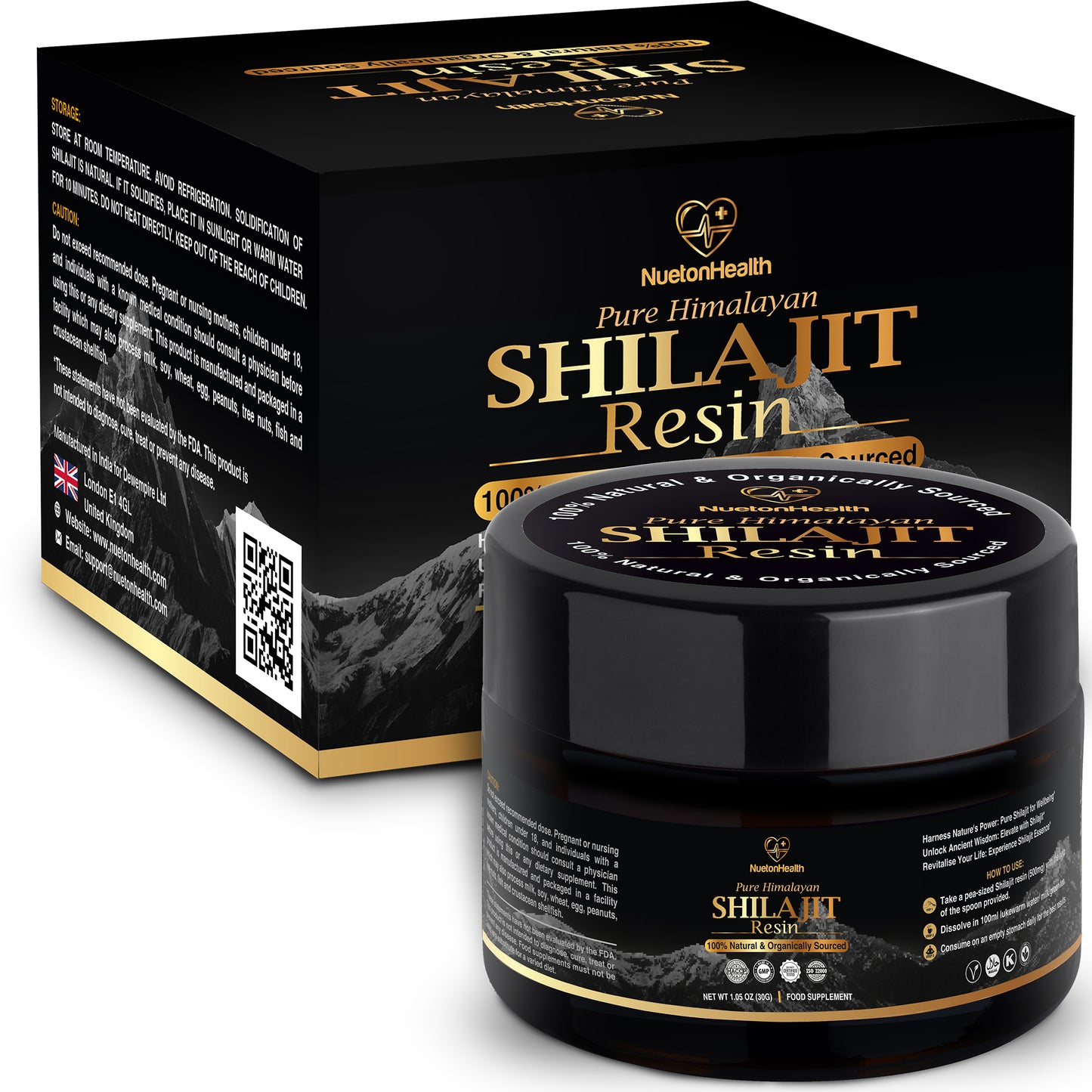 Pure Organic Himalayan Shilajit Resin - Gold Grade 30g