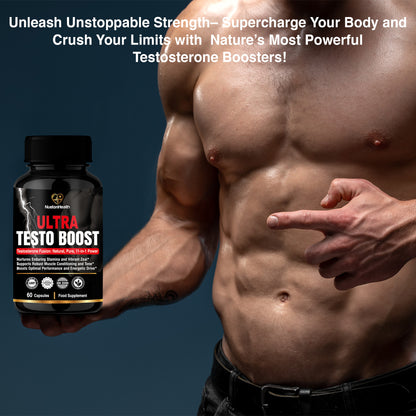 Ultra Testo Boost - 11-Ingredient Botanical Formula for Men - 60 Vegan Capsules