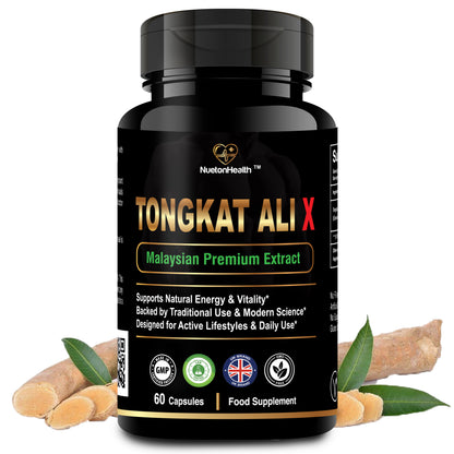 Tongkat Ali X bottle, 60 vegan capsules, NuetonHealth