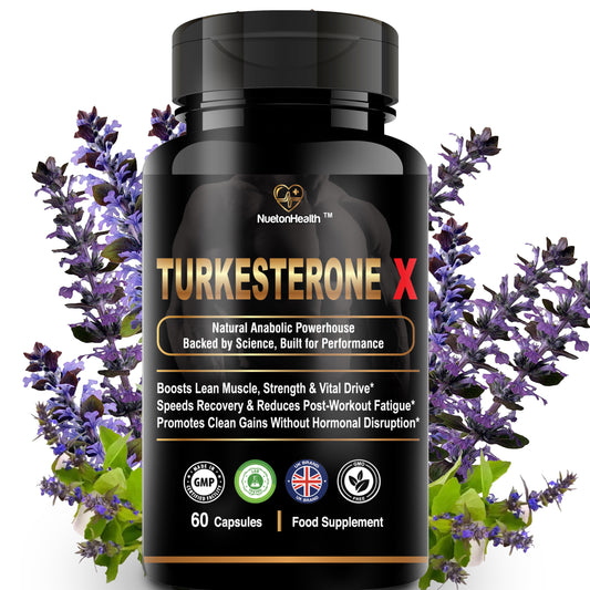 Turkesterone X by NuetonHealth – 800 mg Ajuga turkestanica Extract (10:1) | High Strength Turkesterone Supplement for Men | 60 Capsules | Lab Tested | Clean Vegan Formula