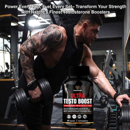 Ultra Testo Boost - 11-Ingredient Botanical Formula for Men - 60 Vegan Capsules