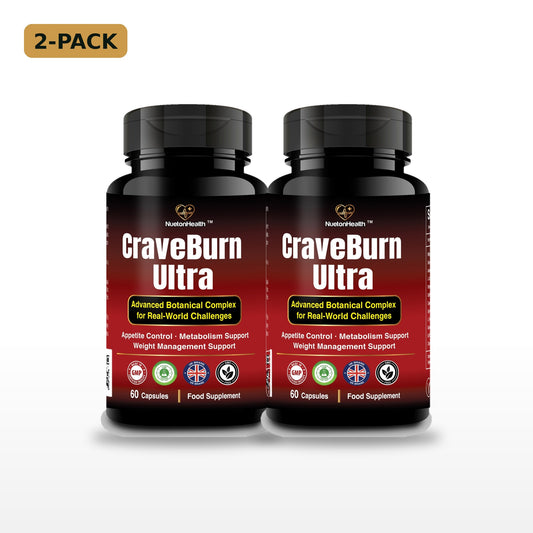 CraveBurn Ultra 2-pack, two bottles of 60 capsules, NuetonHealth