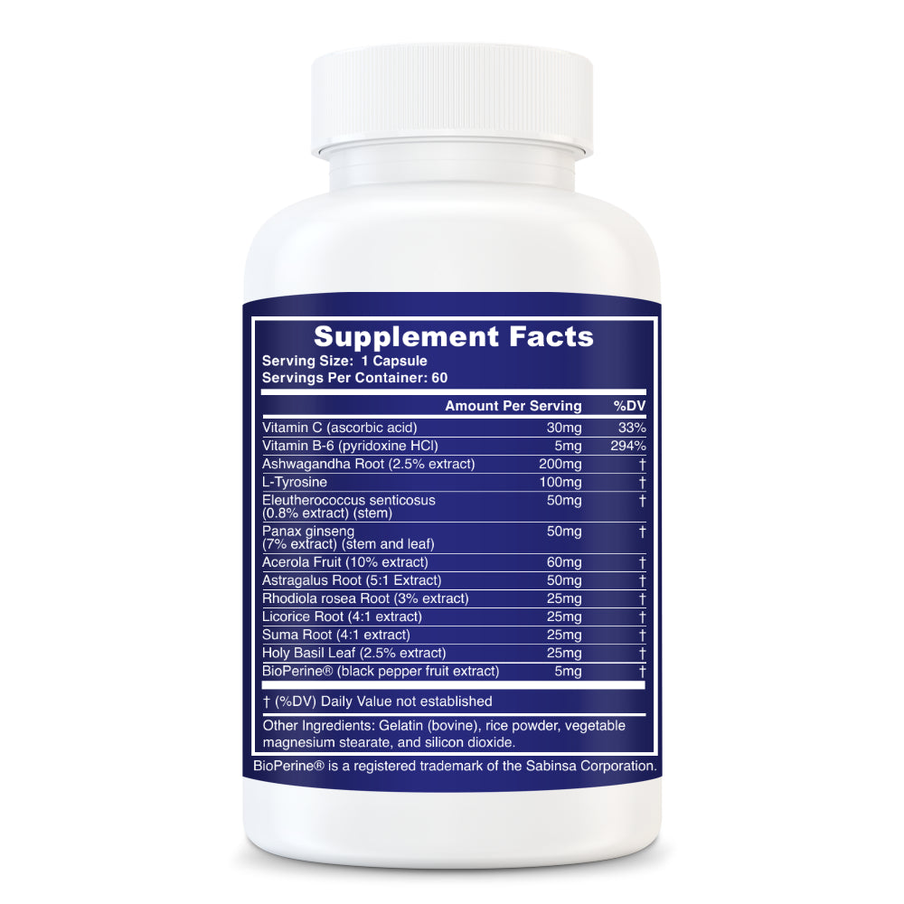 Advanced Adrenal Support Supplement with Ashwagandha & Vitamins