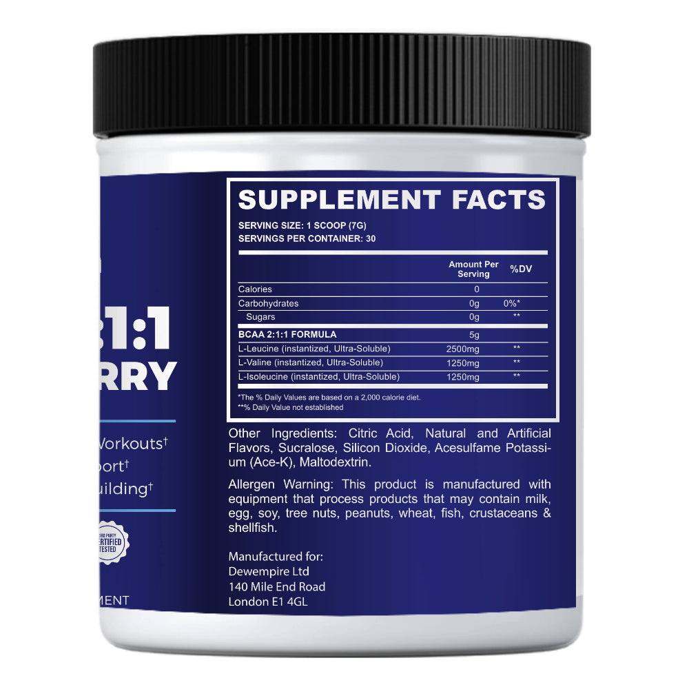 NuetonHealth BCAA Power Blend: Advanced Muscle Support with 2:1:1 Leucine, Isoleucine, Valine