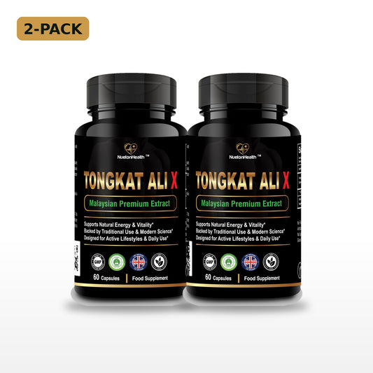 Tongkat Ali X 2-pack, two bottles of 60 vegan capsules, NuetonHealth